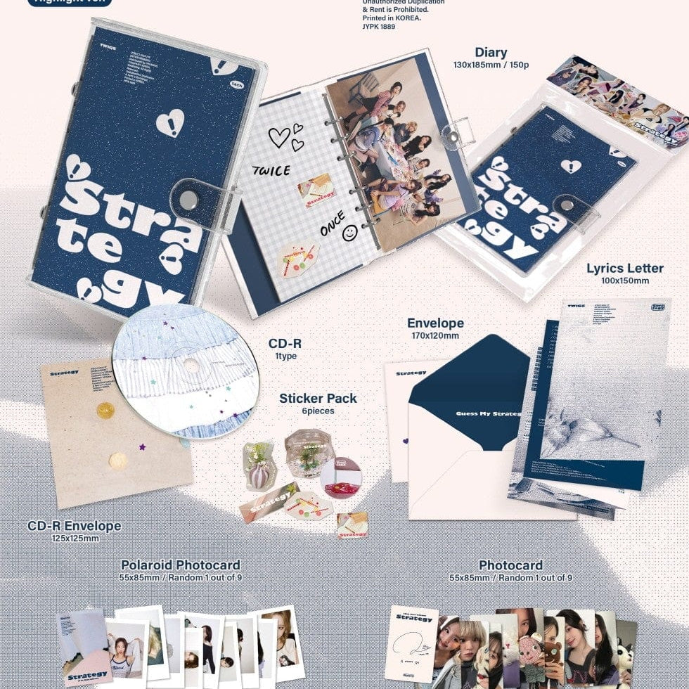 Korea Pop Store TWICE - [Strategy] (14th Mini Album) Highlight Ver. Kawaii Gifts