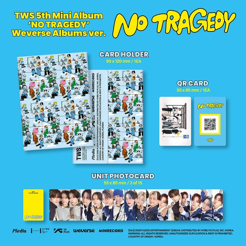 Korea Pop Store TWS - No Tragedy (Weverse Albums Ver.) Kawaii Gifts