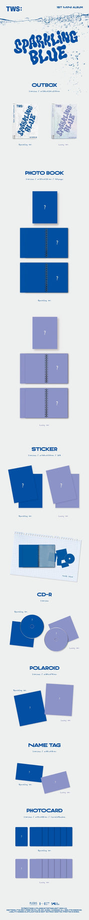 Korea Pop Store TWS - [Sparkling Blue] (1st Mini Album) Kawaii Gifts 8809973501024