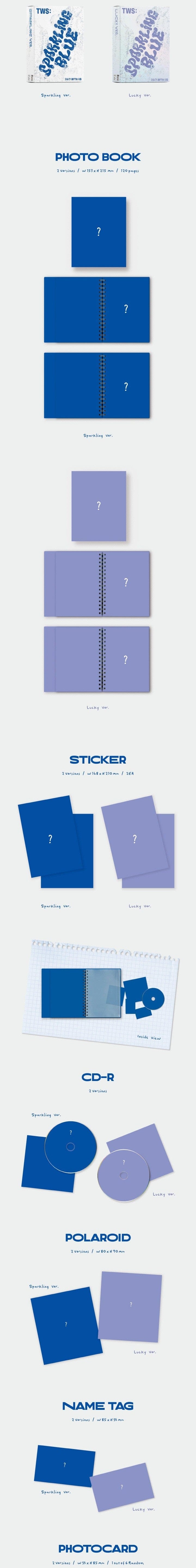 Korea Pop Store TWS - [Sparkling Blue] (1st Mini Album) Kawaii Gifts 8809973501024