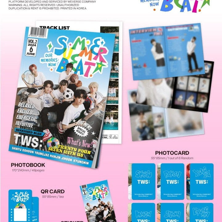 Korea Pop Store TWS - [Summer Beat!] (2nd Mini Album) (Weverse Albums Ver.) Kawaii Gifts 8800250622128