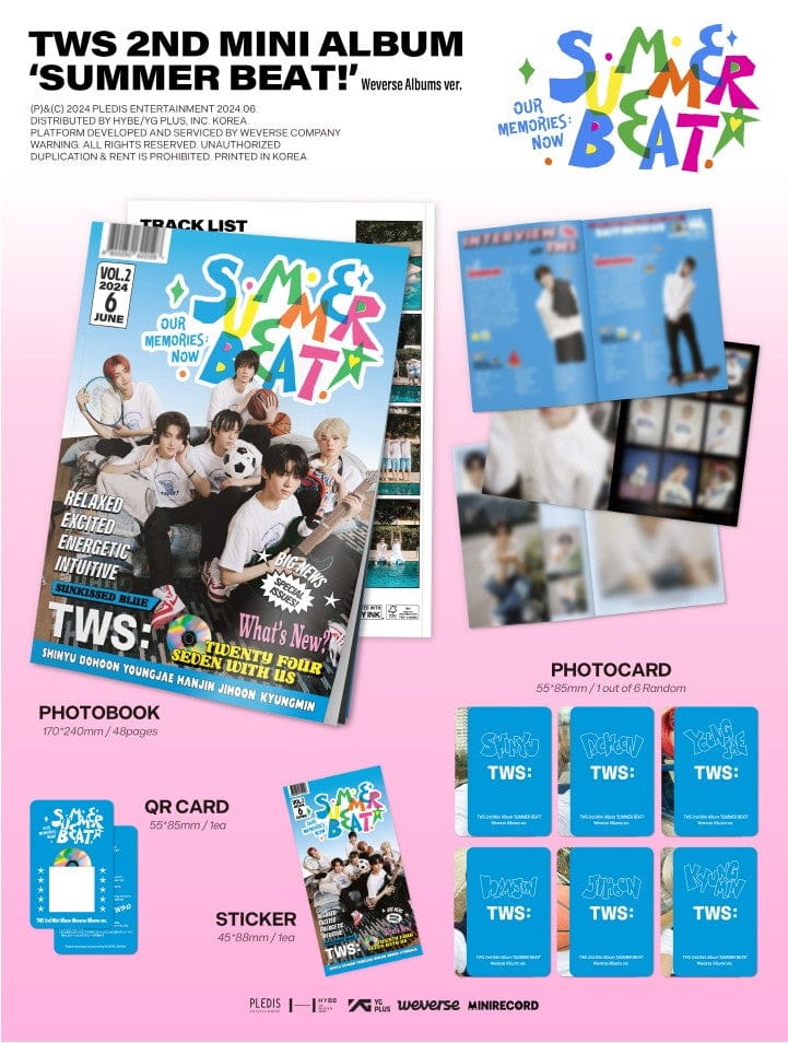 Korea Pop Store TWS - [Summer Beat!] (2nd Mini Album) (Weverse Albums Ver.) Kawaii Gifts 8800250622128