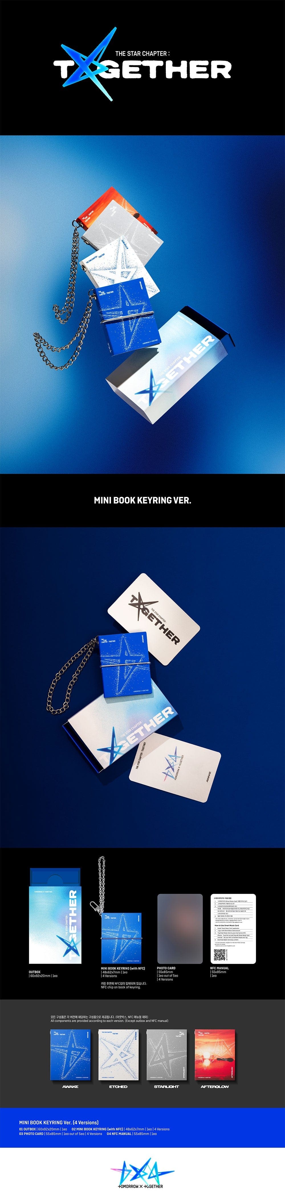 Korea Pop Store TXT - The Star Chapter : Together (Mini Book Keyring Ver.) Kawaii Gifts