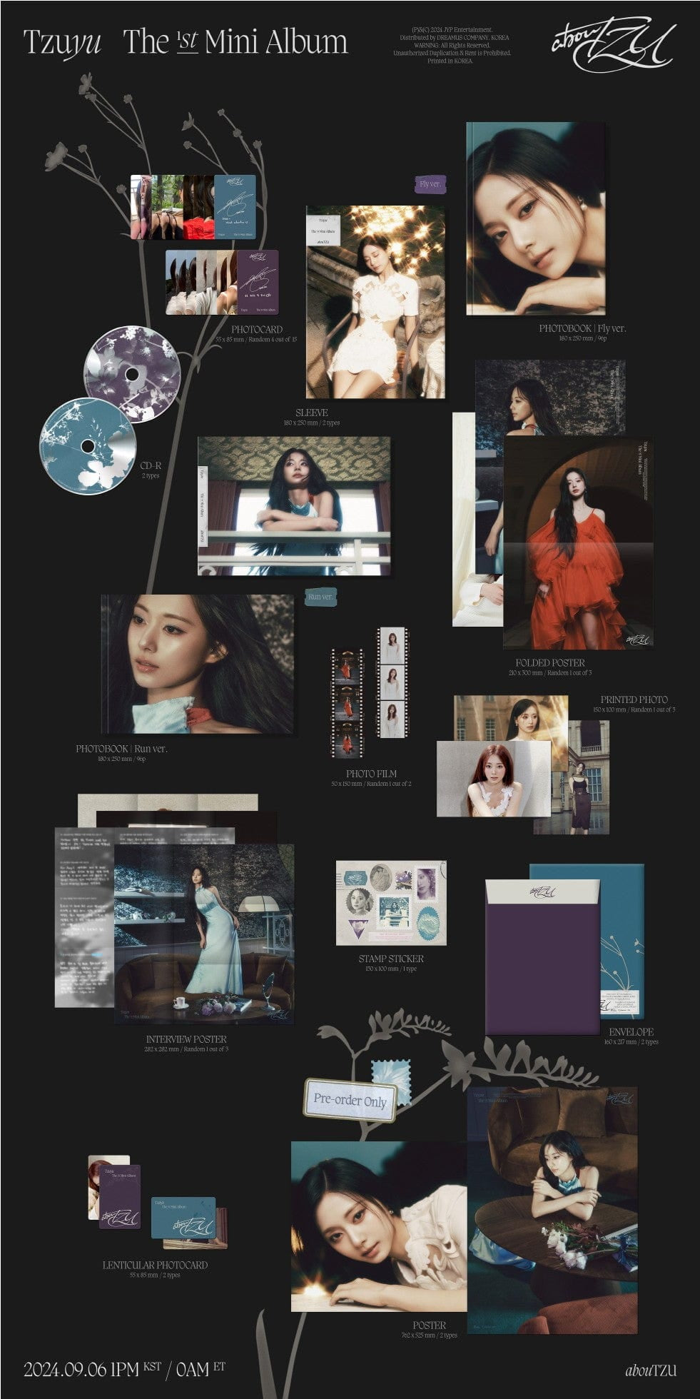 Korea Pop Store TZUYU - [abouTZU] (1st Mini Album) Kawaii Gifts 8809954229879