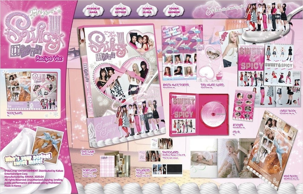 Korea Pop Store UNIS - [Swicy] (2nd Mini Album) (Recipe Ver.) Kawaii Gifts