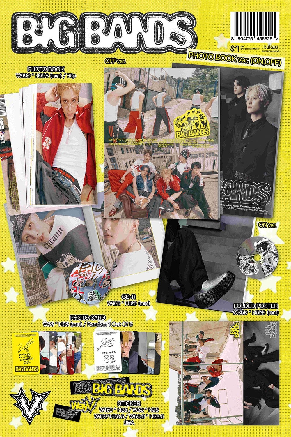 Korea Pop Store WAYV - 7th Mini Album [Big Bands] (Photo Book Ver.) Kawaii Gifts