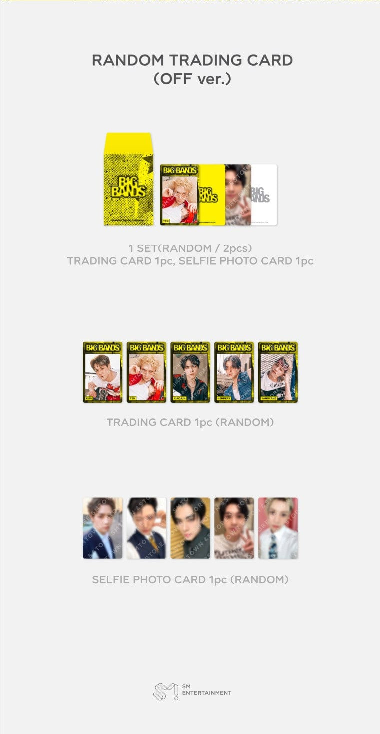 Korea Pop Store [WayV] [Big Bands] Random Trading Card Set Off Ver. Kawaii Gifts