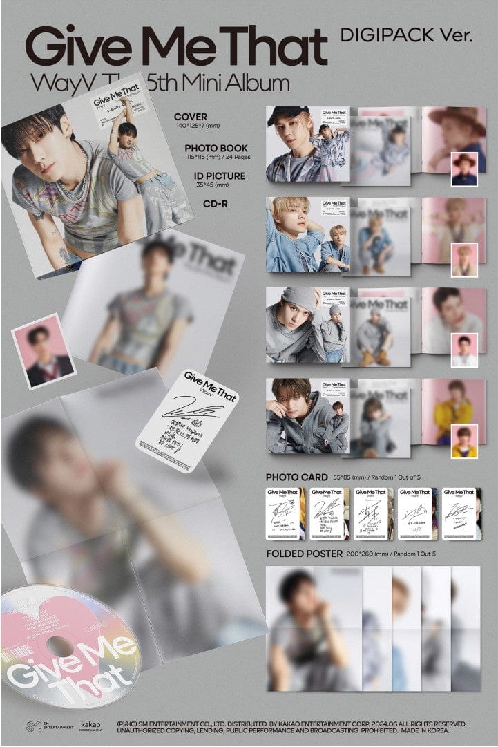 Korea Pop Store WAYV - [Give Me That] (5th Mini Album) Digipack Ver. Kawaii Gifts 8804775450150