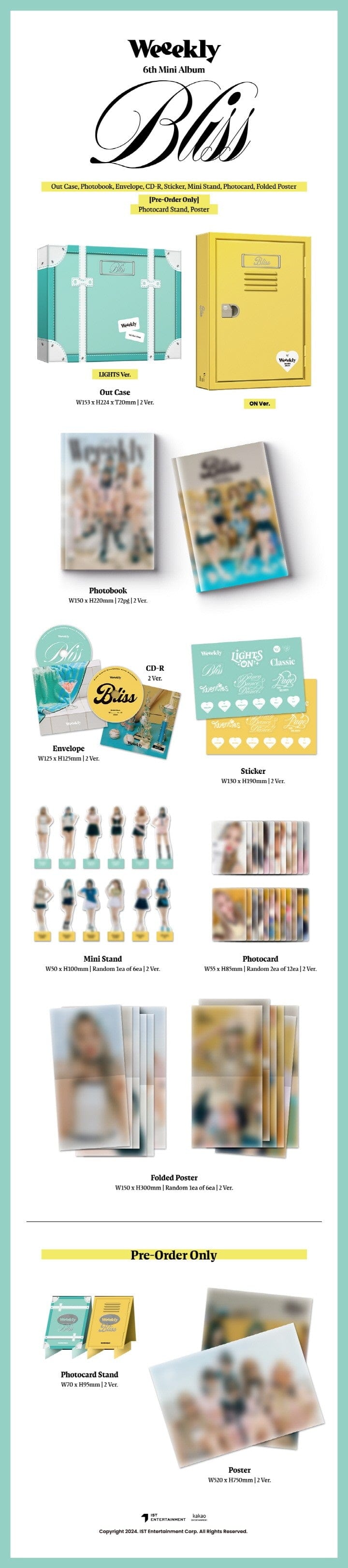 Korea Pop Store WEEEKLY - [Bliss] (6th Mini Album) Kawaii Gifts 8804775450693