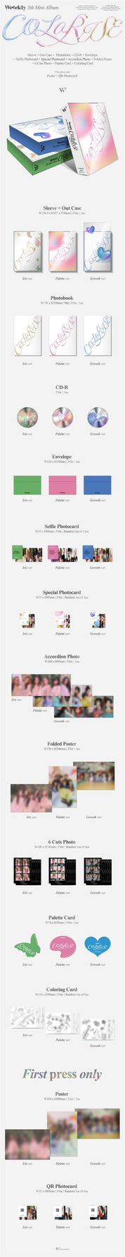 Korea Pop Store WEEEKLY - [Colorise] (5th Mini Album) Kawaii Gifts 8804775367311