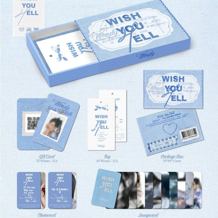 Korea Pop Store WENDY - [Wish You Hell] (2nd Mini Album) (QR Ver.) Kawaii Gifts 8804775368622