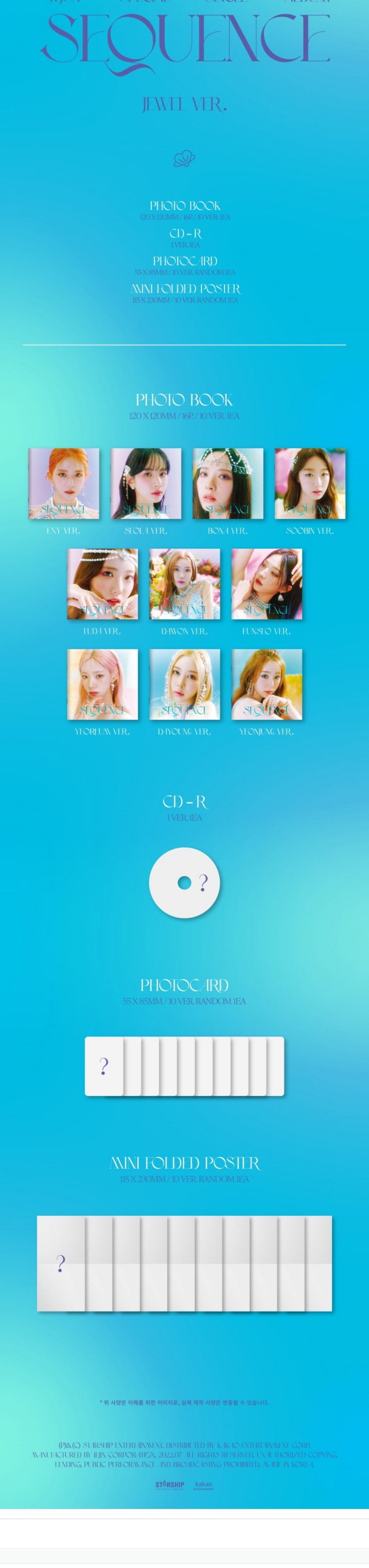 Korea Pop Store WJSN - Special Single Album [Sequence] Jewel Ver. Kawaii Gifts