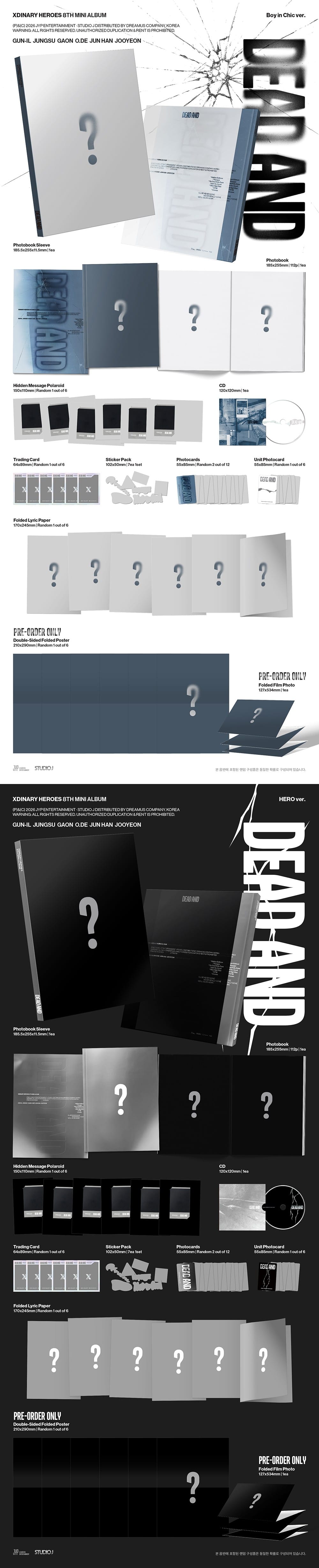 Korea Pop Store Xdinary Heroes - 8th Mini Album [Dead And] (Photobook Ver.) Kawaii Gifts