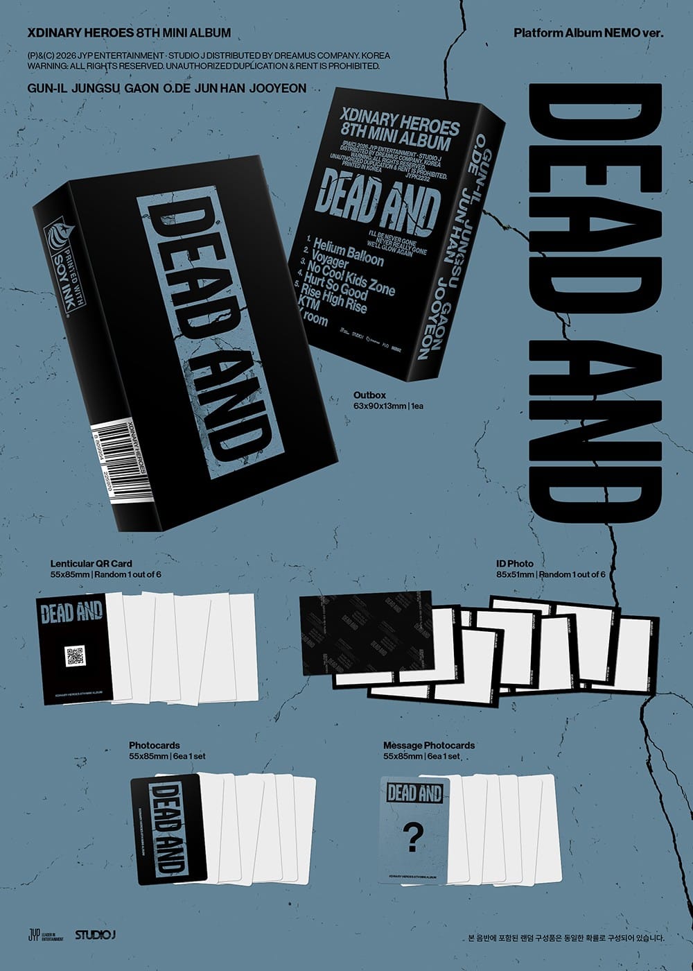 Korea Pop Store Xdinary Heroes - 8th Mini Album [Dead And] (Platform Ver.) Kawaii Gifts
