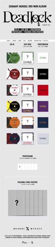 Korea Pop Store Xdinary Heroes - Deadlock (3rd Mini Album) Compact Ver. Kawaii Gifts