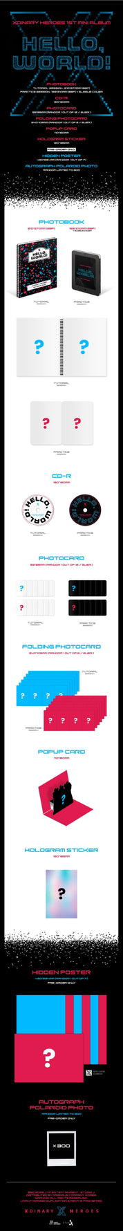 Korea Pop Store Xdinary Heroes - Hello, World! (1st Mini Album) Kawaii Gifts 8809755507138