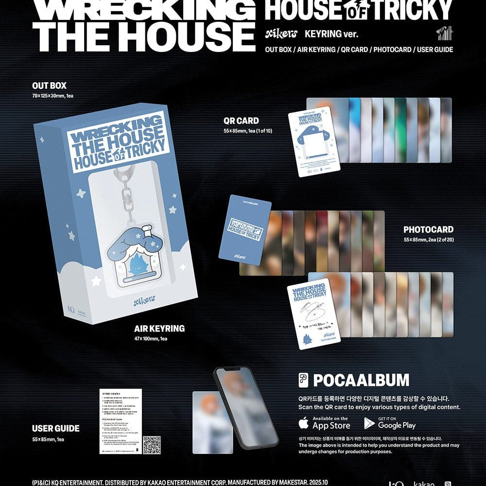 Korea Pop Store xikers - 6th Mini Album [House of Tricky: Wrecking the House] (Keyring Ver.) Poccalbum Kawaii Gifts 8804775457975