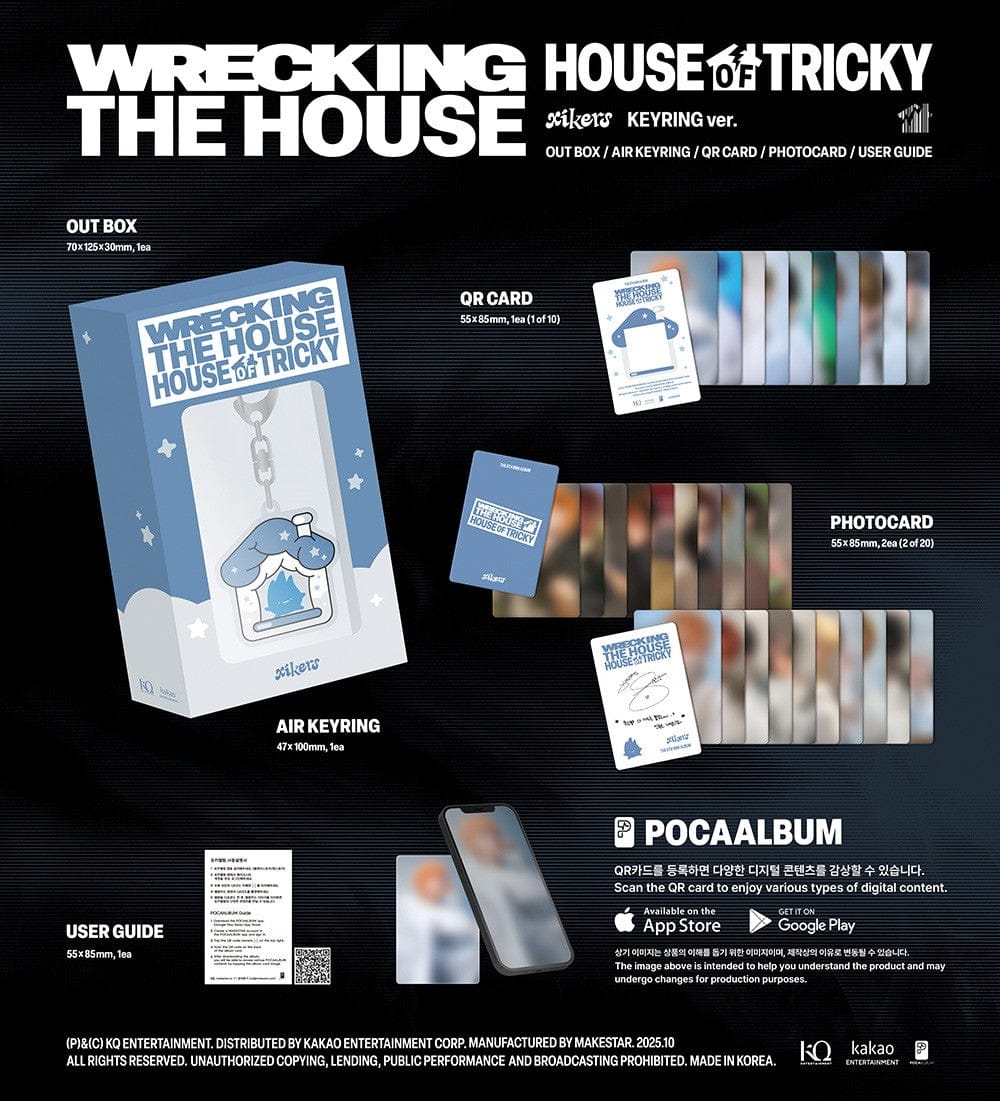 Korea Pop Store xikers - 6th Mini Album [House of Tricky: Wrecking the House] (Keyring Ver.) Poccalbum Kawaii Gifts 8804775457975