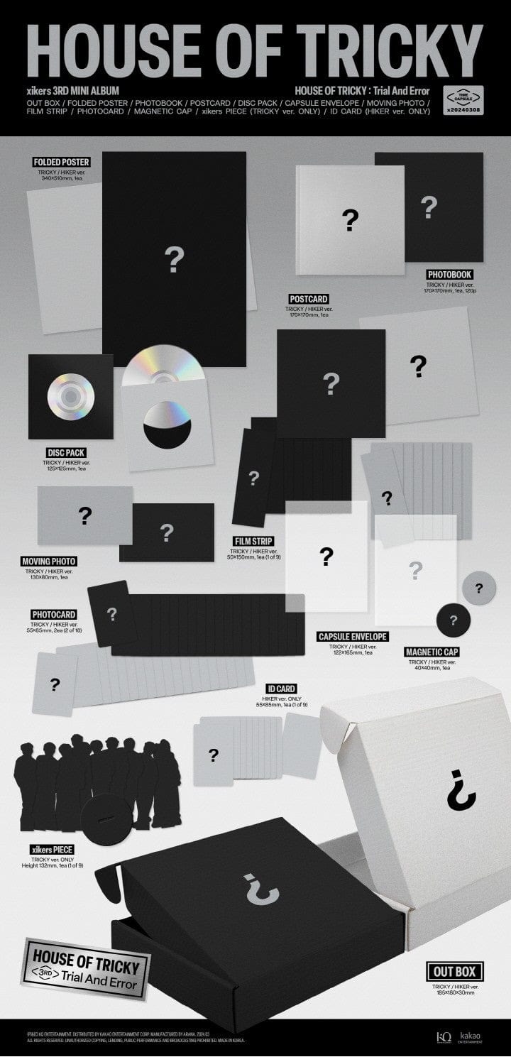 Korea Pop Store xikers - [House of Tricky : Trial and Error] (3rd Mini Album) Kawaii Gifts 8804775368301