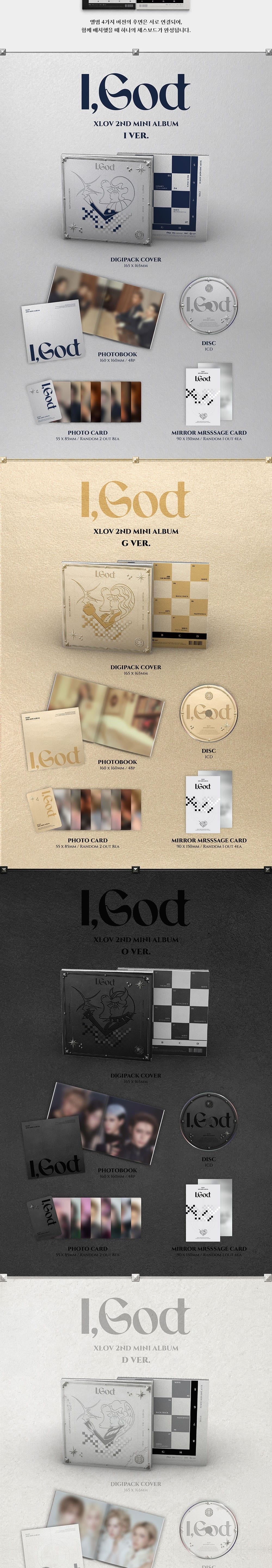 Korea Pop Store XLOV - 2nd Mini Album [I, God] Kawaii Gifts