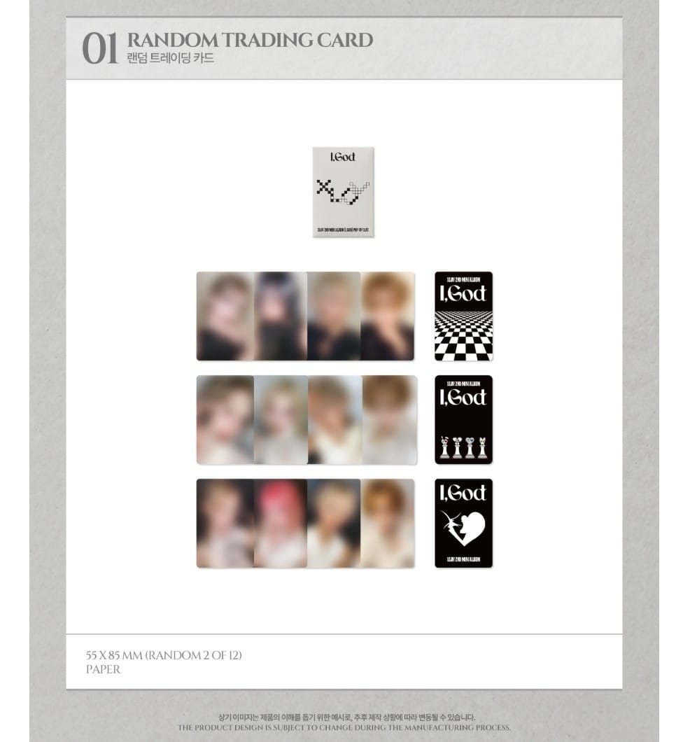 Korea Pop Store [XLOV] I, God - Random Trading Card Kawaii Gifts