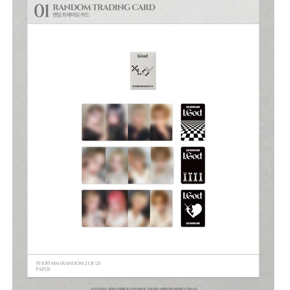 Korea Pop Store [XLOV] I, God - Random Trading Card Kawaii Gifts