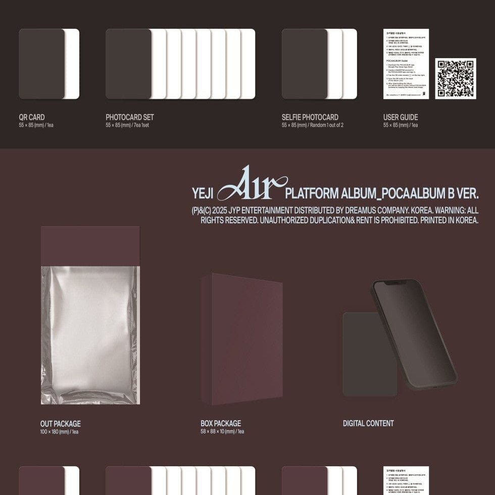 Korea Pop Store YEJI (ITZY) - Air (Platform Album Poca Ver.) Kawaii Gifts