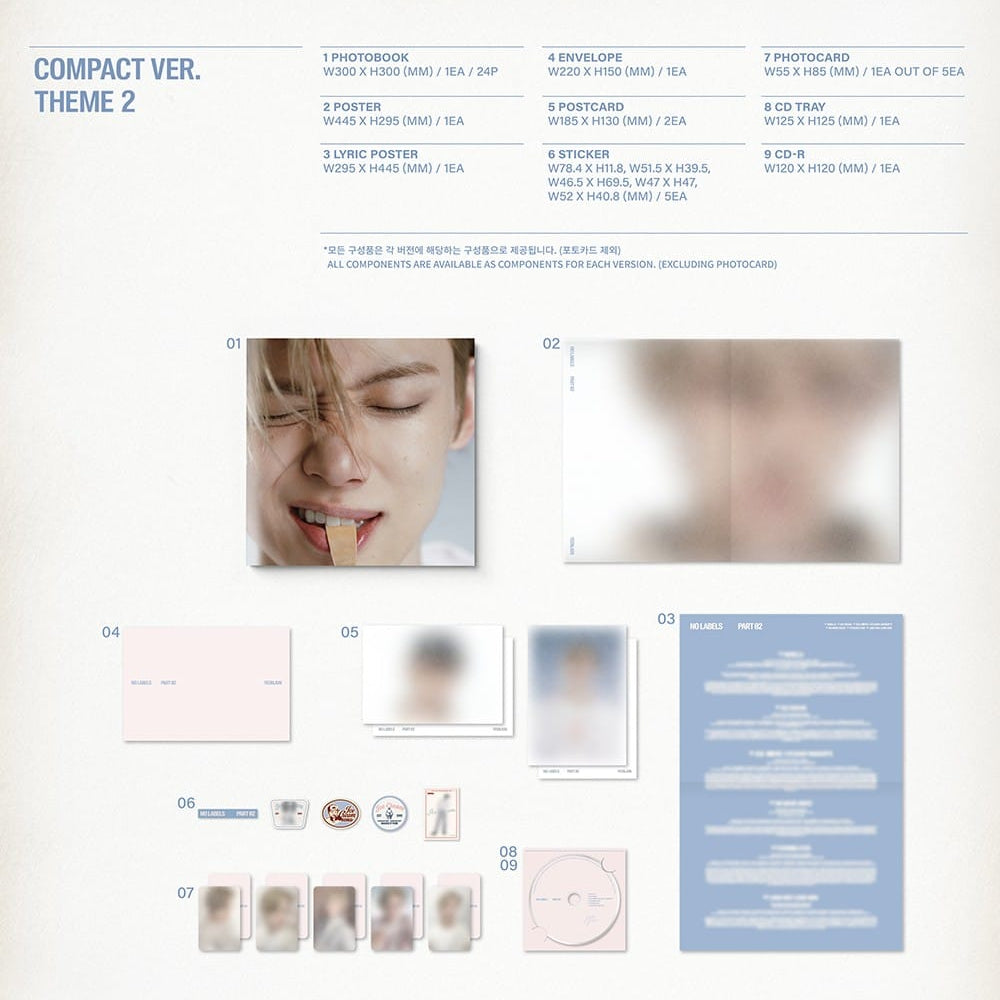Korea Pop Store Yeonjun (TXT) - No Labels: Part 02 (Compact Ver.) Kawaii Gifts