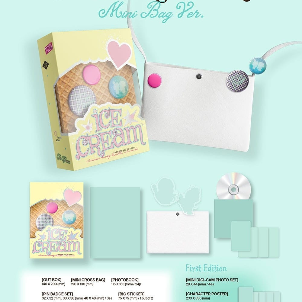 Korea Pop Store YUNA (ITZY) - [Ice Cream] (Mini Bag Ver.) Kawaii Gifts