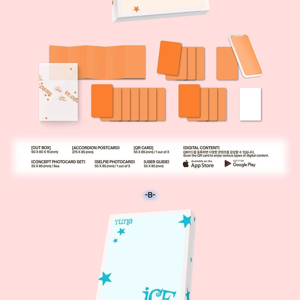 Korea Pop Store YUNA (ITZY) - [Ice Cream] (Pocaalbum Ver.) Kawaii Gifts