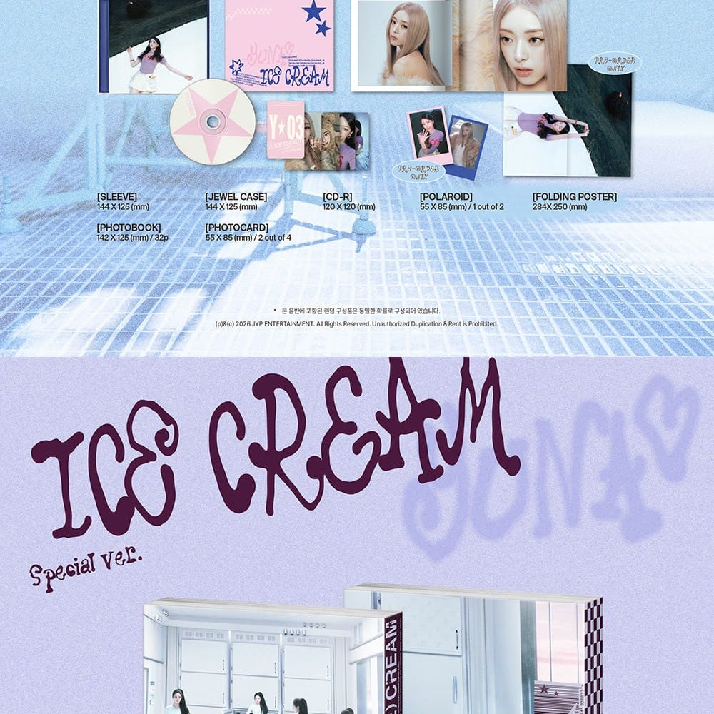 Korea Pop Store YUNA (ITZY) - [Ice Cream] (Special Ver.) Kawaii Gifts