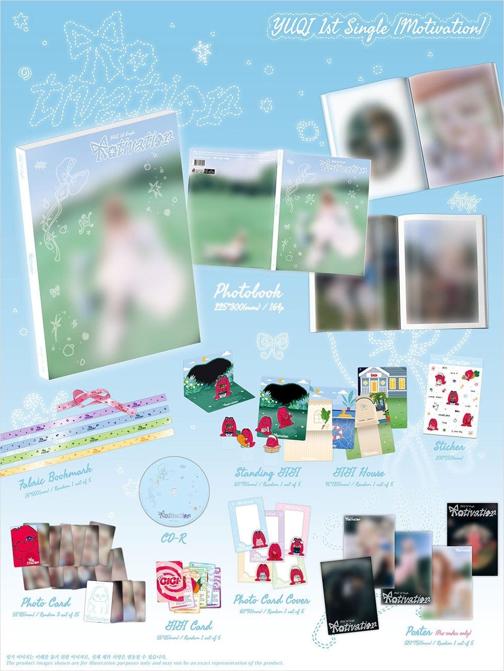 Korea Pop Store YUQI - 1st Single [Motivation] Kawaii Gifts