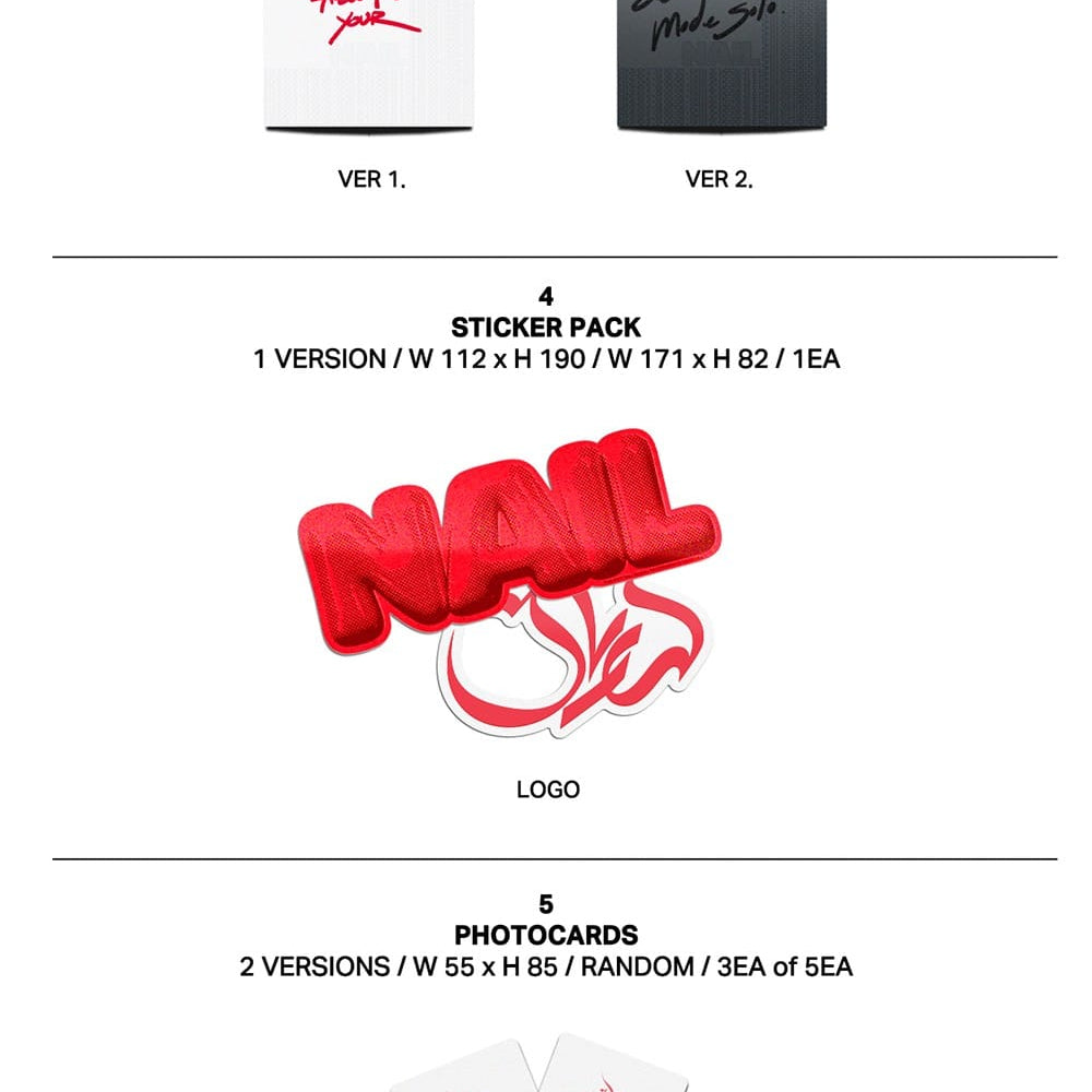 Korea Pop Store YVES - 4th EP [Nail] (Standard Photobook) (Deluxe Ver.) Kawaii Gifts