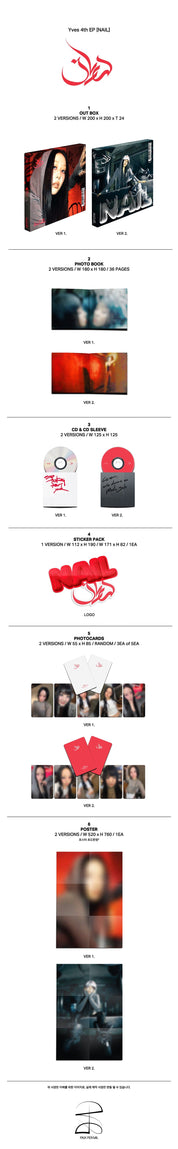 Korea Pop Store YVES - 4th EP [Nail] (Standard Photobook) (Deluxe Ver.) Kawaii Gifts