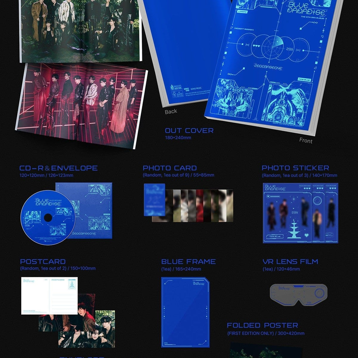 Korea Pop Store ZEROBASEONE - [Blue Paradise] (5th Mini Album) Kawaii Gifts