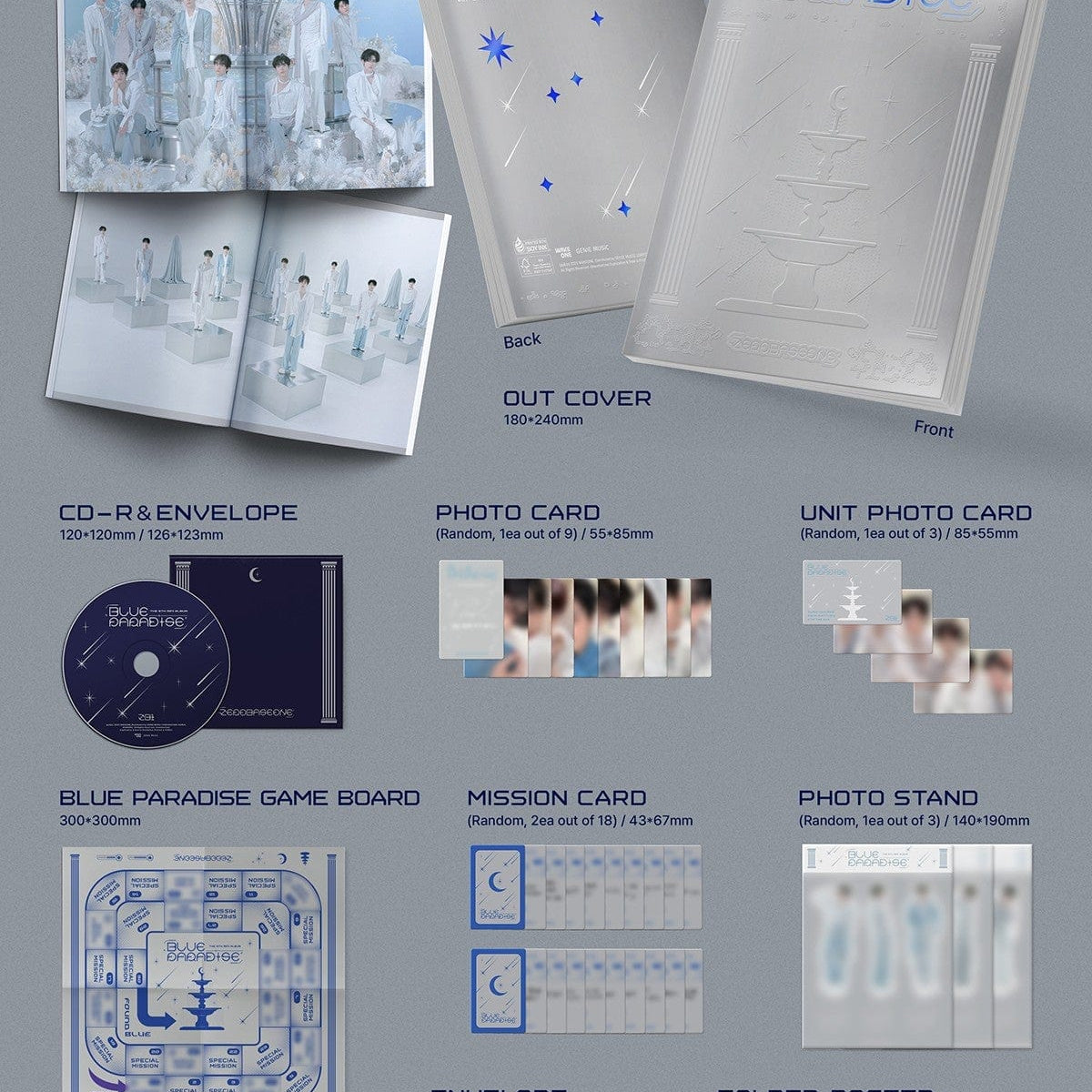 Korea Pop Store ZEROBASEONE - [Blue Paradise] (5th Mini Album) Kawaii Gifts