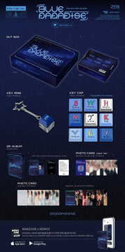 Korea Pop Store ZEROBASEONE - [Blue Paradise] (5th Mini Album) (Key Cap Ver.) Kawaii Gifts