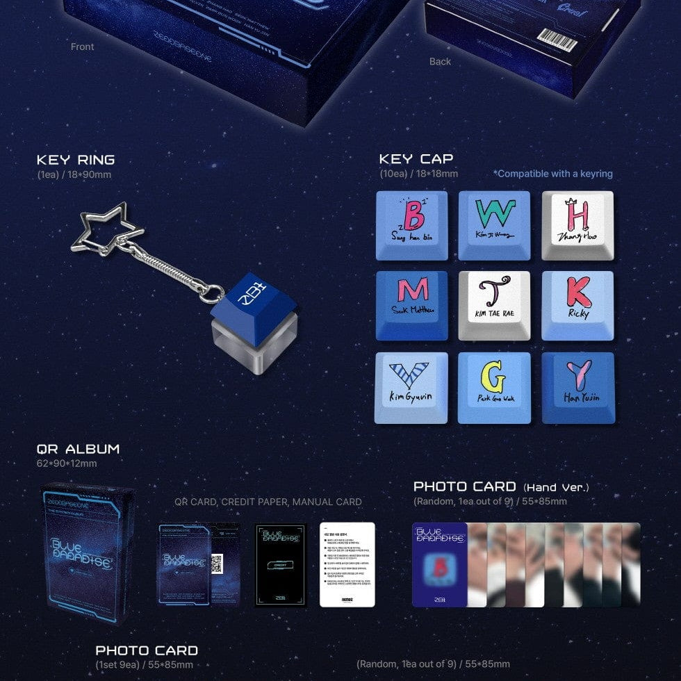 Korea Pop Store ZEROBASEONE - [Blue Paradise] (5th Mini Album) (Key Cap Ver.) Kawaii Gifts