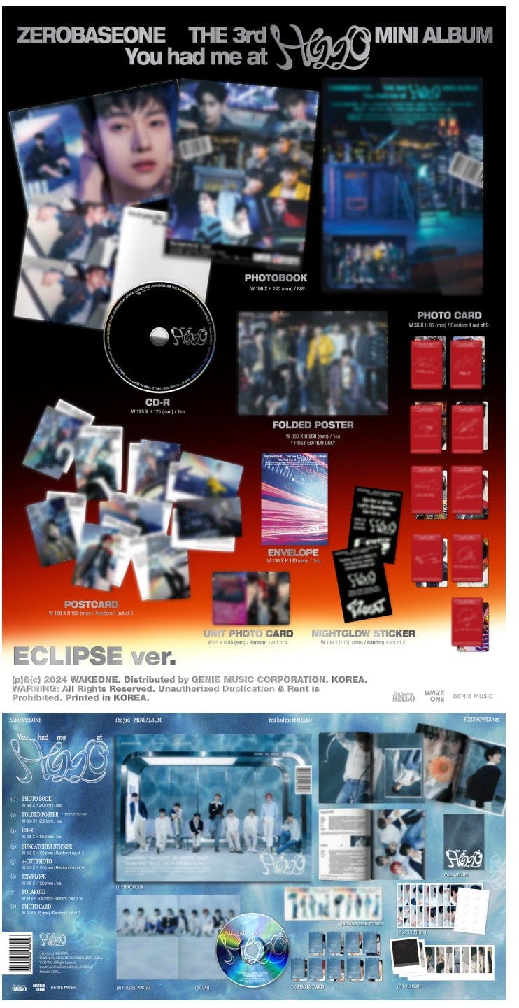 Korea Pop Store ZEROBASEONE - [You Had Me at Hello] (3rd Mini Album) Kawaii Gifts 8809704428248