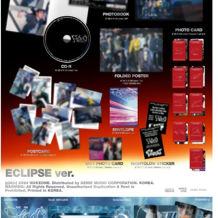 Korea Pop Store ZEROBASEONE - [You Had Me at Hello] (3rd Mini Album) Kawaii Gifts 8809704428248