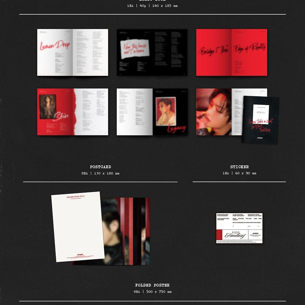 Korea Pop Store ATEEZ - Golden Hour : Part.3 'In Your Fantasy Edition' [Fantasy Ver.] Kawaii Gifts