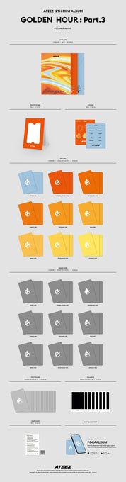 Korea Pop Store ATEEZ - Golden Hour : Part.3 (Pocaalbum Ver.) Kawaii Gifts