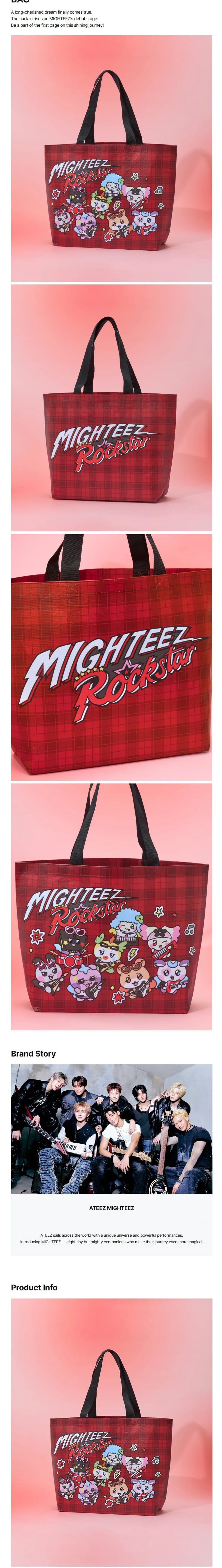 Korea Pop Store [ATEEZ] Mighteez Rock the Stage Reusable Bag Kawaii Gifts
