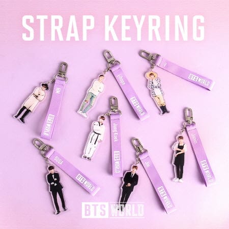 Korea Pop Store [BTS] BTS WORLD - Strap Keyring (V) Kawaii Gifts