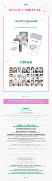 Korea Pop Store [ATEEZ] Golden Hour: Part 5 Pop-Up Store - Random Trading Card Kawaii Gifts