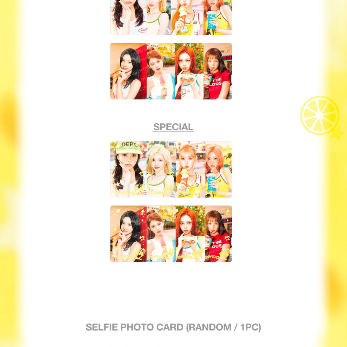 Korea Pop Store [HEARTS2HEARTS] Lemon Tang - Random Trading Card Set (B Ver.) Kawaii Gifts