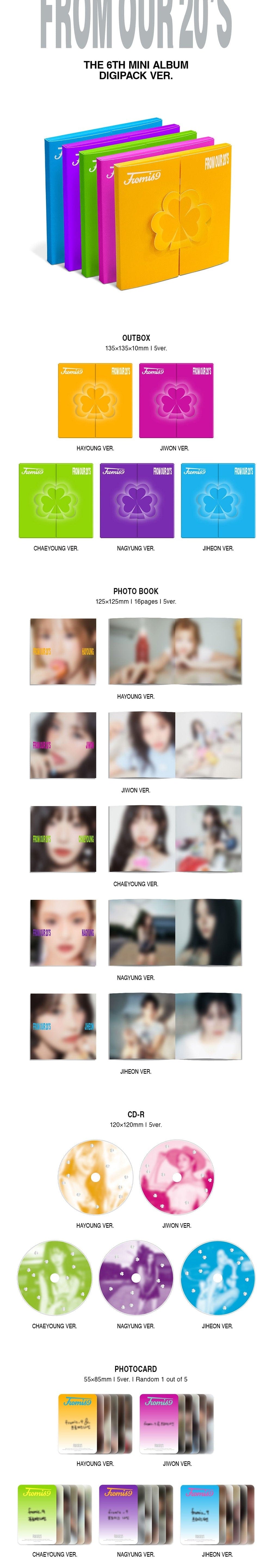 Korea Pop Store FROMIS_9 - The 6th Mini Album [From Our 20's] (Digipack Ver.) Kawaii Gifts