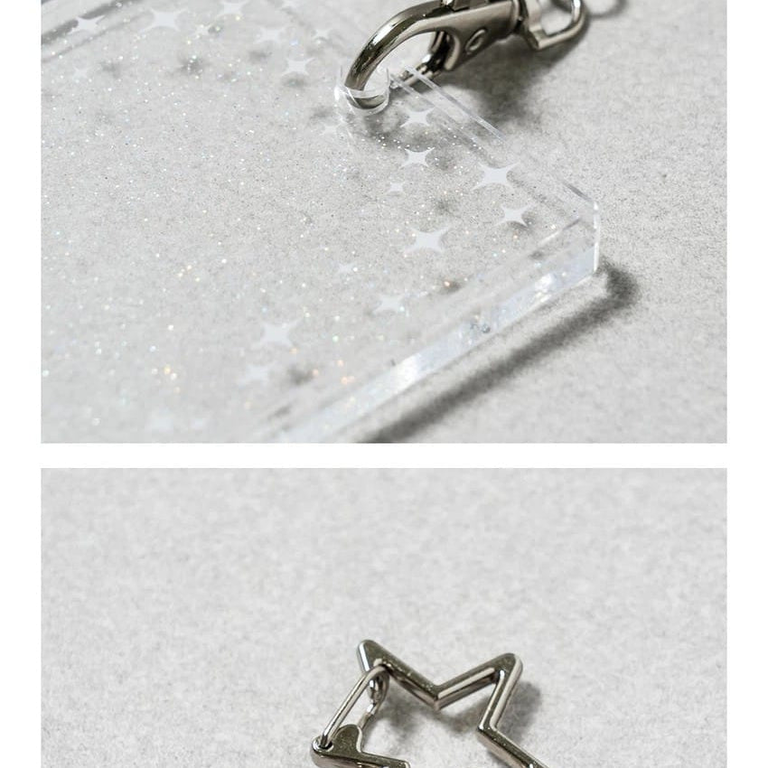 Korea Pop Store [Goods] Glitter Photocard Keyring 2EA Kawaii Gifts 8808739000207