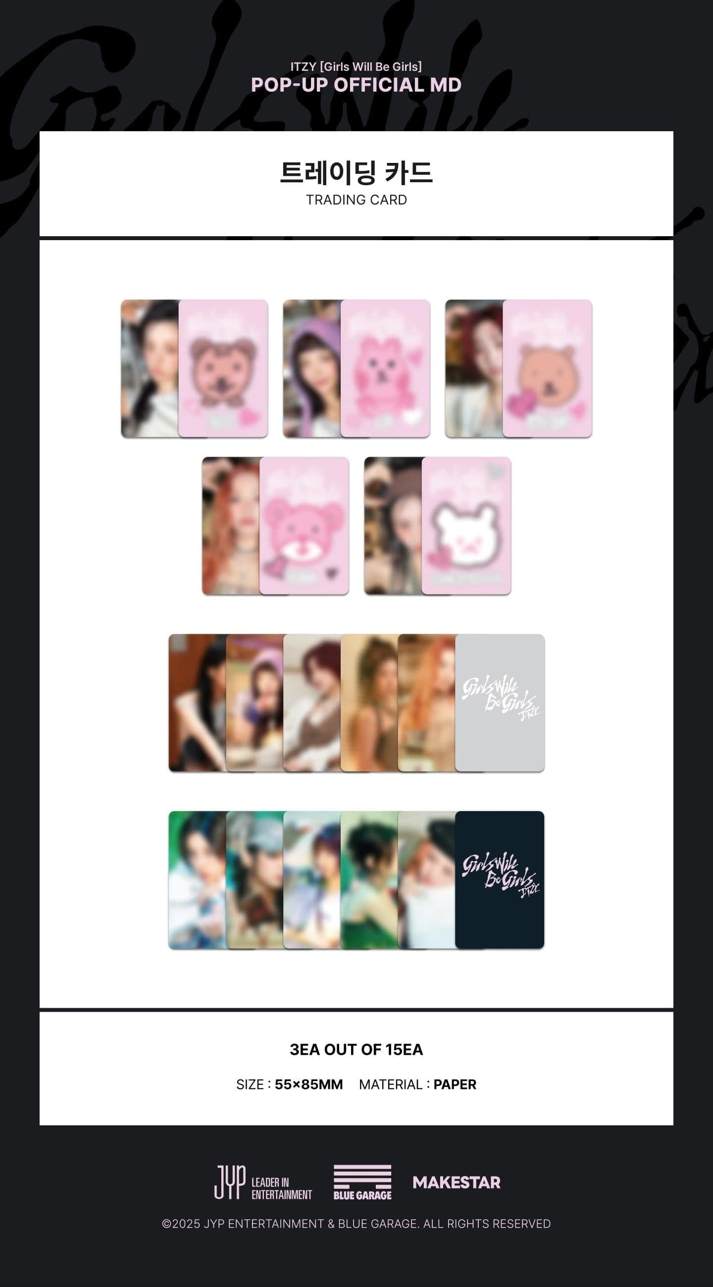 Korea Pop Store [ITZY] Girls Will Be Girls - Trading Card Kawaii Gifts