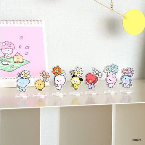 Korea Pop Store BT21 Acrylic Stand Happy Flower Kawaii Gifts